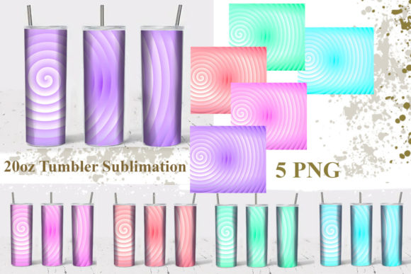 Download Tumbler Sublimation, Spiral Design - Premium Bundle
