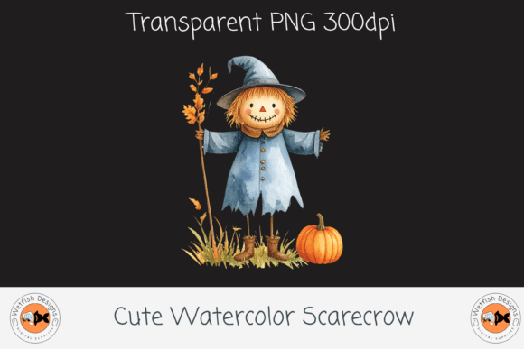 Download Cute Watercolor Scarecrow - Premium Resources
