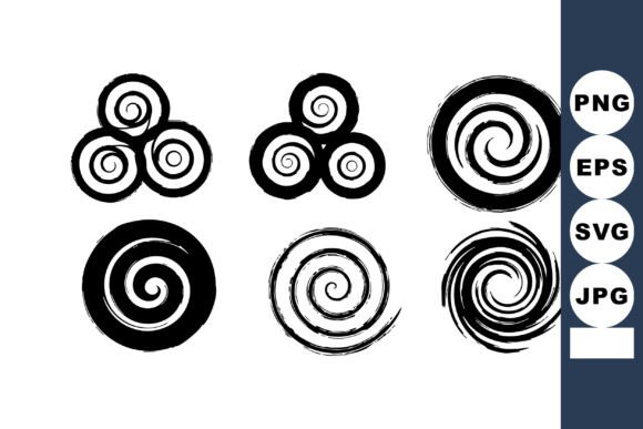 Download Black Spiral Design Elements Set - Premium Resources