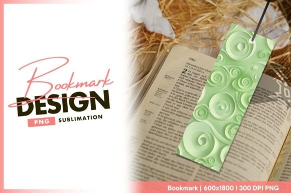 Download Light Green Spiral Design Bookmark - Premium Bundle