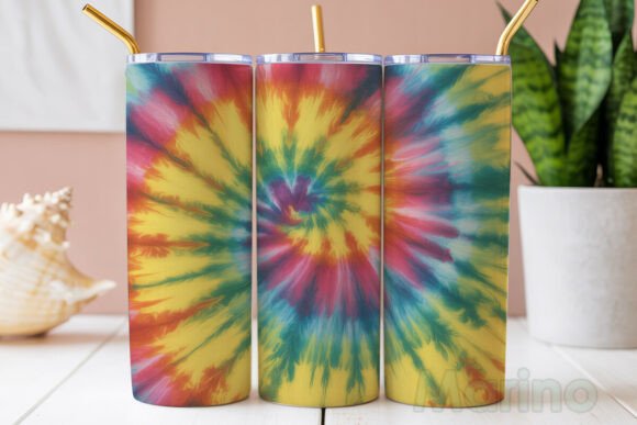 Download Vibrant Tie-Dye Spiral Design Tumbler - Premium Resources