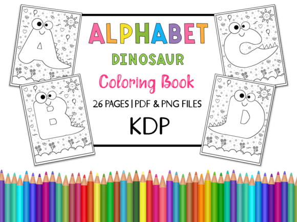 Download KDP Alphabet Dinosaur Coloring Book - Kdp alphabet Collection