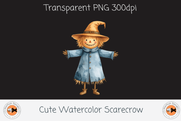 Download Cute Watercolor Scarecrow - Premium Resources